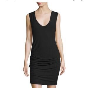 Standard James Perse Ruched Tank Dress Black Size 2 / Medium